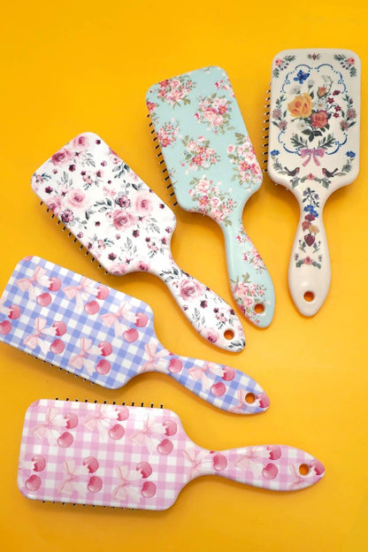 Large Detangle Paddle Hair Brush Comb – Floral | Optional Personalization | Perfect for Daily Use or Gifting