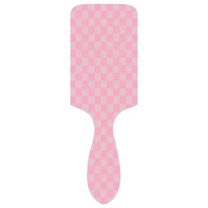 Large Detangle Paddle Hairbrush | Checkered Pink
