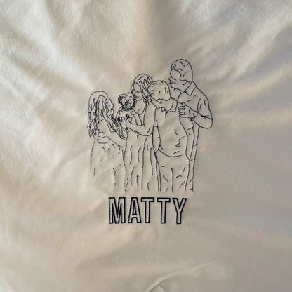 Super Soft Embroidered Minky Blanket | Embroidered Photo Blanket | Family Photo Keepsake | Pet Remembrance