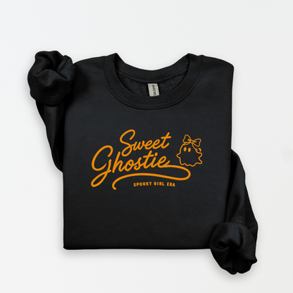 Embroidered Spooky Girl Era Ghost Crewneck Sweatshirt | Cute Halloween Sweatshirt | Ghosty Embroidered Crewneck | Fall Sweatshirt | Kids & Adult Sizes