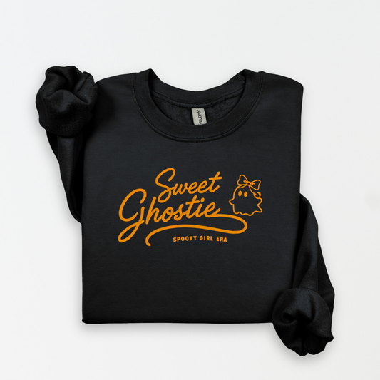 Embroidered Spooky Girl Era Ghost Crewneck Sweatshirt | Cute Halloween Sweatshirt | Ghosty Embroidered Crewneck | Fall Sweatshirt | Kids & Adult Sizes