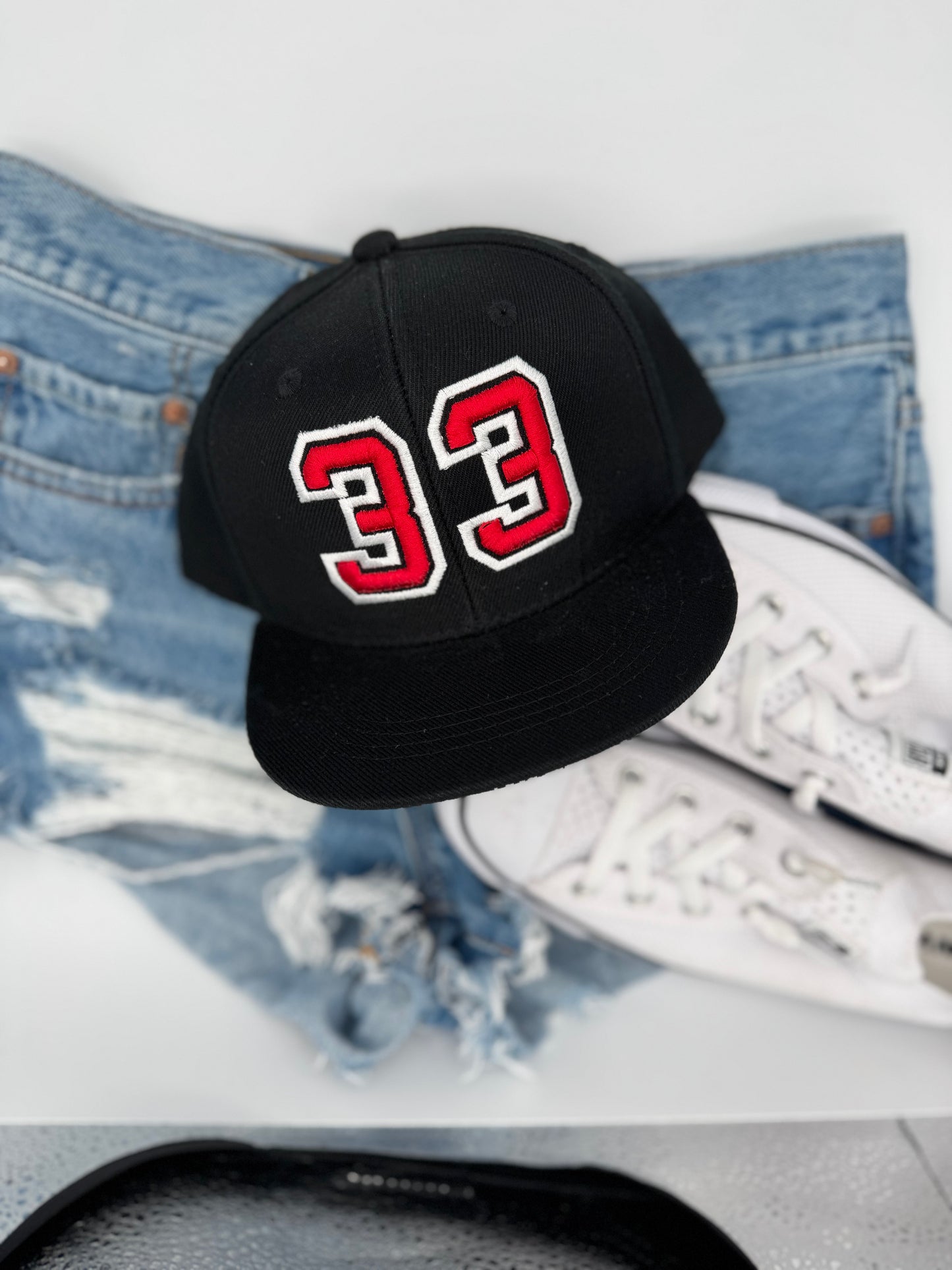 Custom Puff Embroidered Number Hat | 3D Raised Stitch Baseball Cap | Personalized Sports Number Trucker Hat | Team Mom Game Day Cap