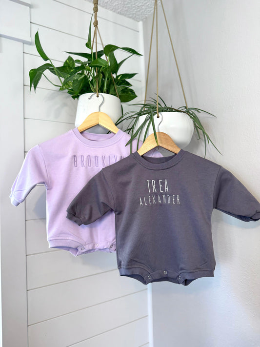 Personalized Oversized Embroidered Sweatshirt for Baby