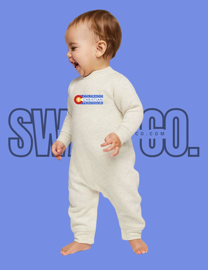 Colorado Christian Montessori Logo Fleece Infant One Piece