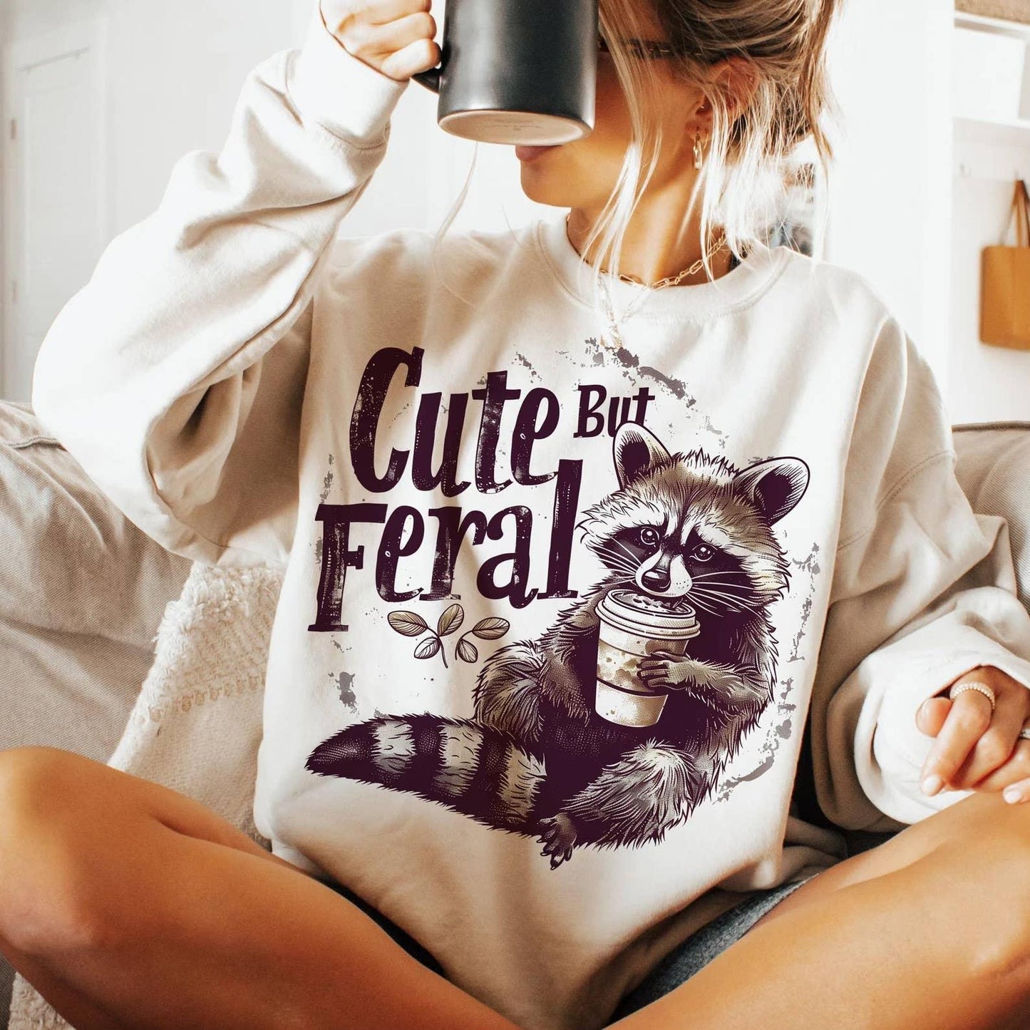 Cute but Feral Tee or Crewneck Sweatshirt - Swain Co. Designs & Apparel