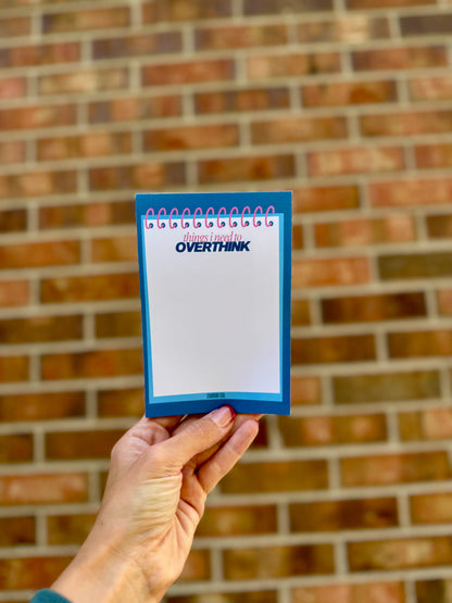 Funny Notepad | Cute Stationery | Overthinker Gift | Stocking Stuffer