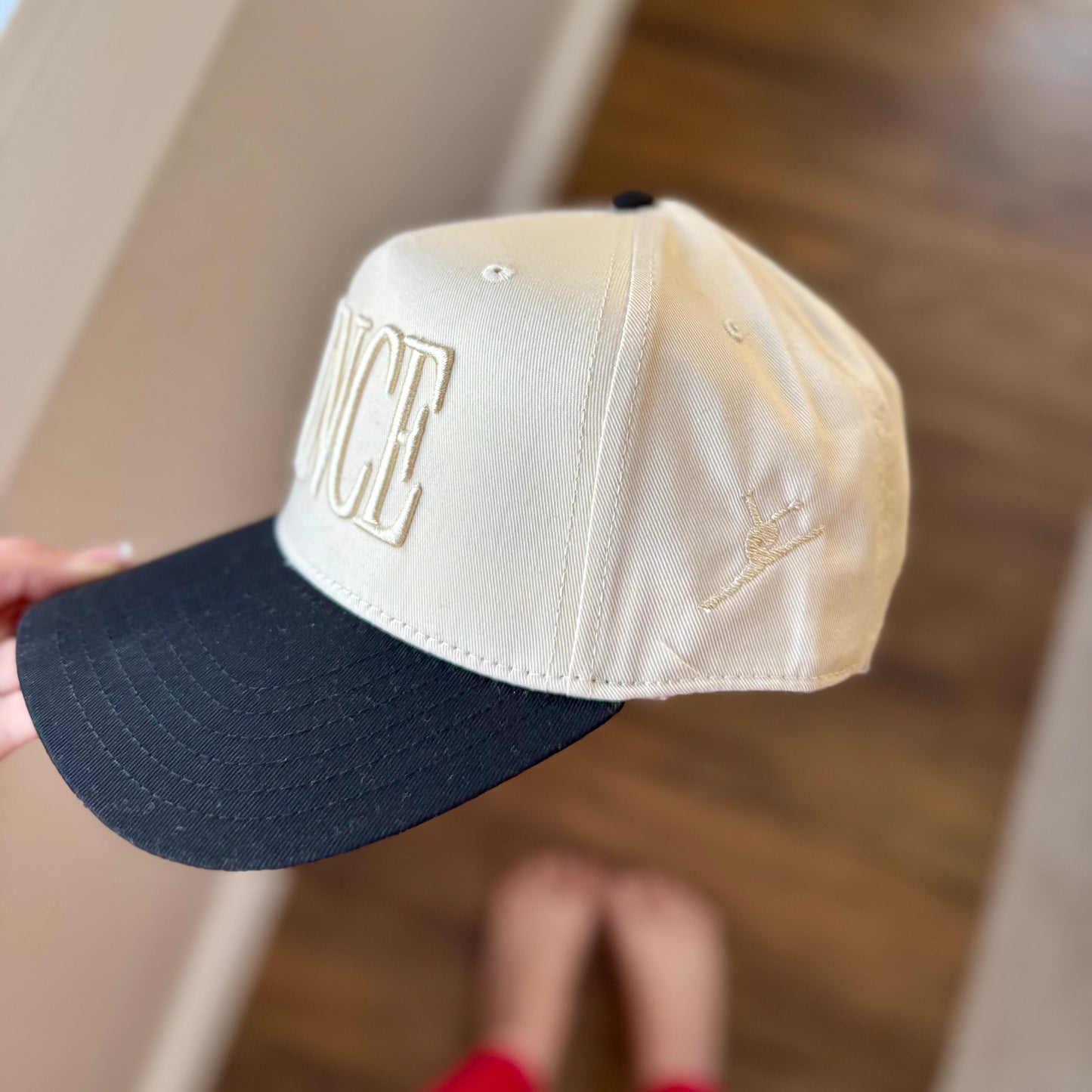 Monochromatic 3D Puff Embroidered DANCE Hat | Custom Dance Team Hat | Dancer Embroidery Side Detail | Dance Mom Gift | Studio Team Apparel