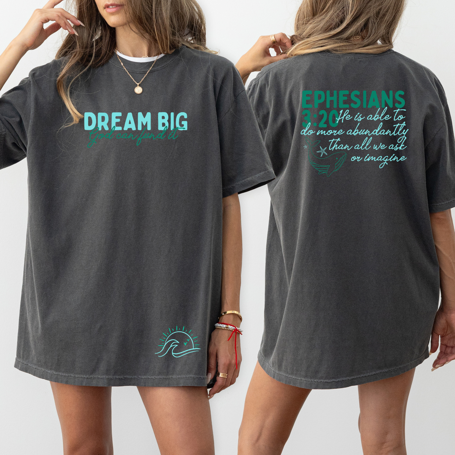 Dream Big – God Can Fund It | Christian Graphic T-Shirt | Ephesians 3:20 Faith Tee