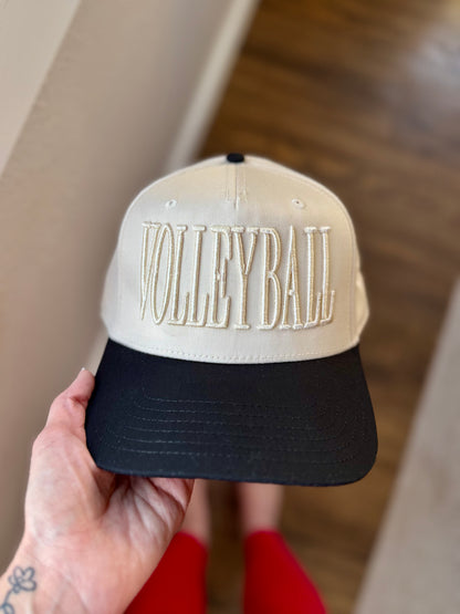 Volleyball Embroidered Hat, Monochromatic Volleyball Cap, Volleyball Mom Hat, Volleyball Player Gift, Sports Dad Hat