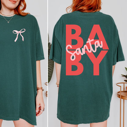 Santa Baby T-Shirt or Sweatshirt | Modern Cute Christmas Shirt | Retro Holiday Graphic Tee