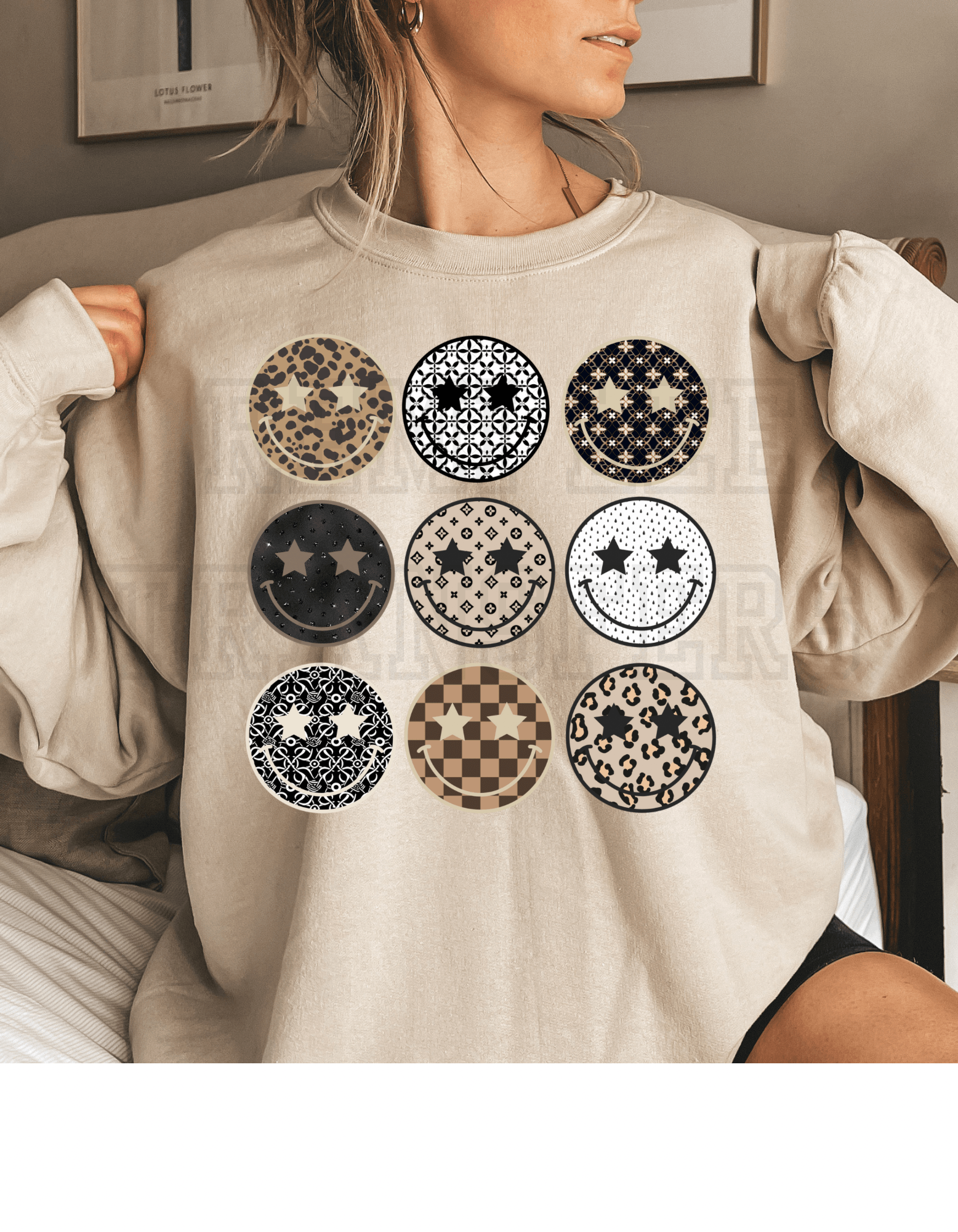 Preppy Smiley Face Graphic Tee or Crewneck Sweatshirt - Swain Co. Designs & Apparel