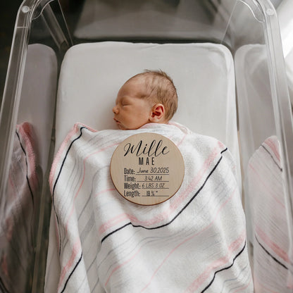 Custom Baby Arrival Announcement Sign, Baby Name With Birth Stats, Personalized Baby Announcement Sign, Sign for Hospital