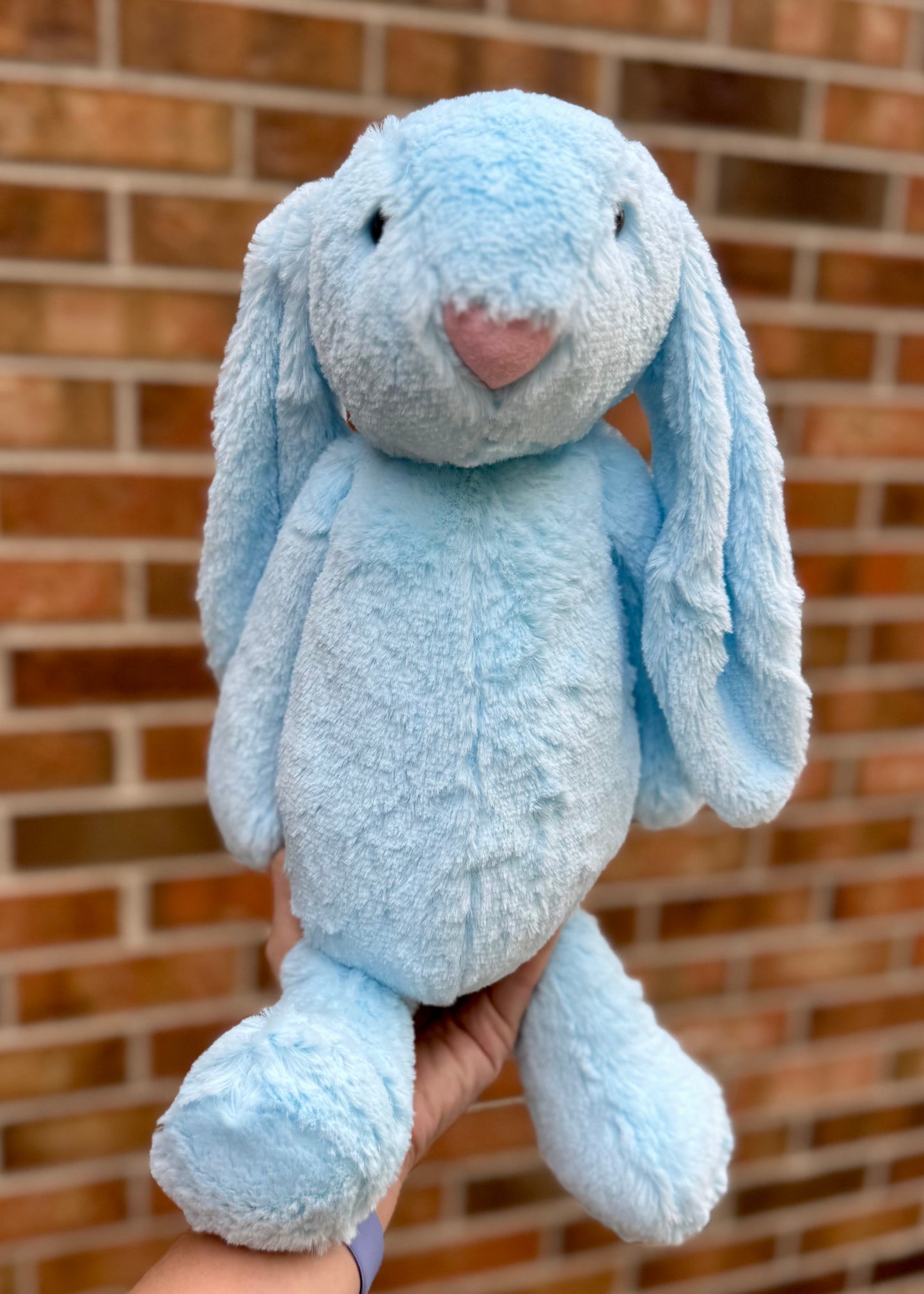 Personalized Easter Bunny Plush – Embroidered Name Stuffed Bunny – Custom Easter Basket Gift – Baby First Easter – 16 Inch Plush Bunny