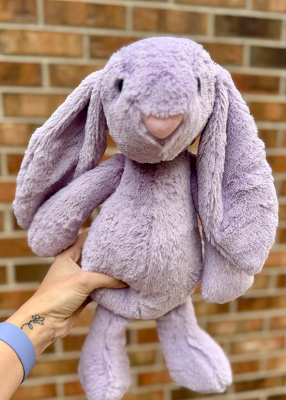 Personalized Easter Bunny Plush – Embroidered Name Stuffed Bunny – Custom Easter Basket Gift – Baby First Easter – 16 Inch Plush Bunny
