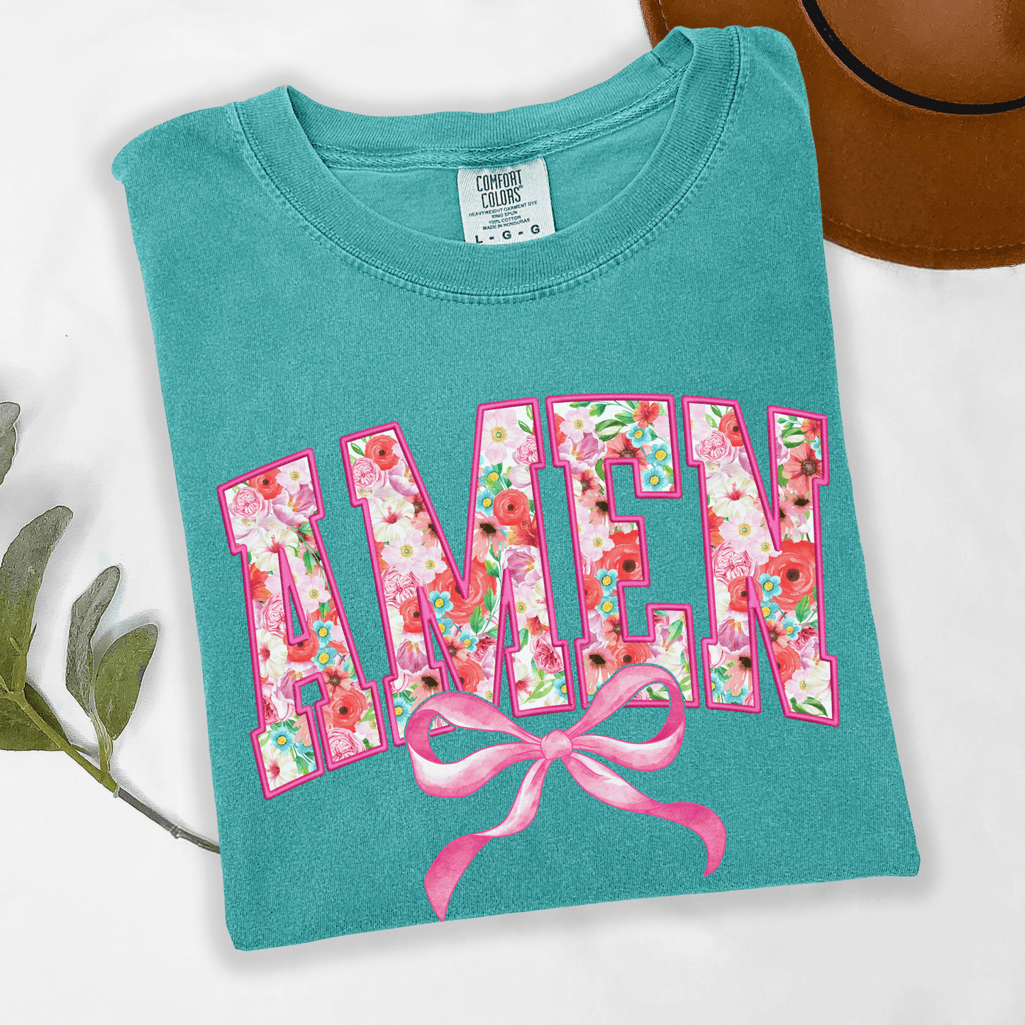 Floral Amen Bow  T-Shirt or Crewneck Sweatshirt