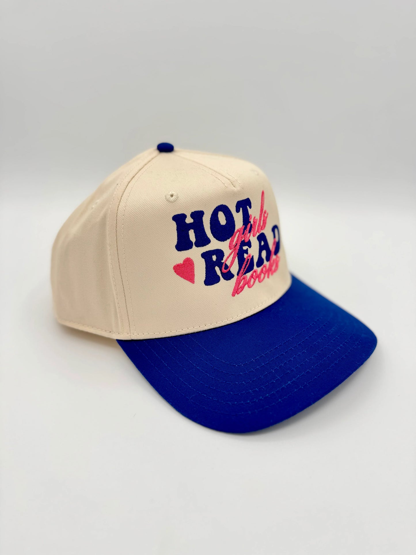 Hot Girls Read Books Trucker Hat | Book Lover Gift | Aesthetic Embroidered Hat | Reading Hat for Women | Cute Trucker Cap | Bookish Girl Accessory