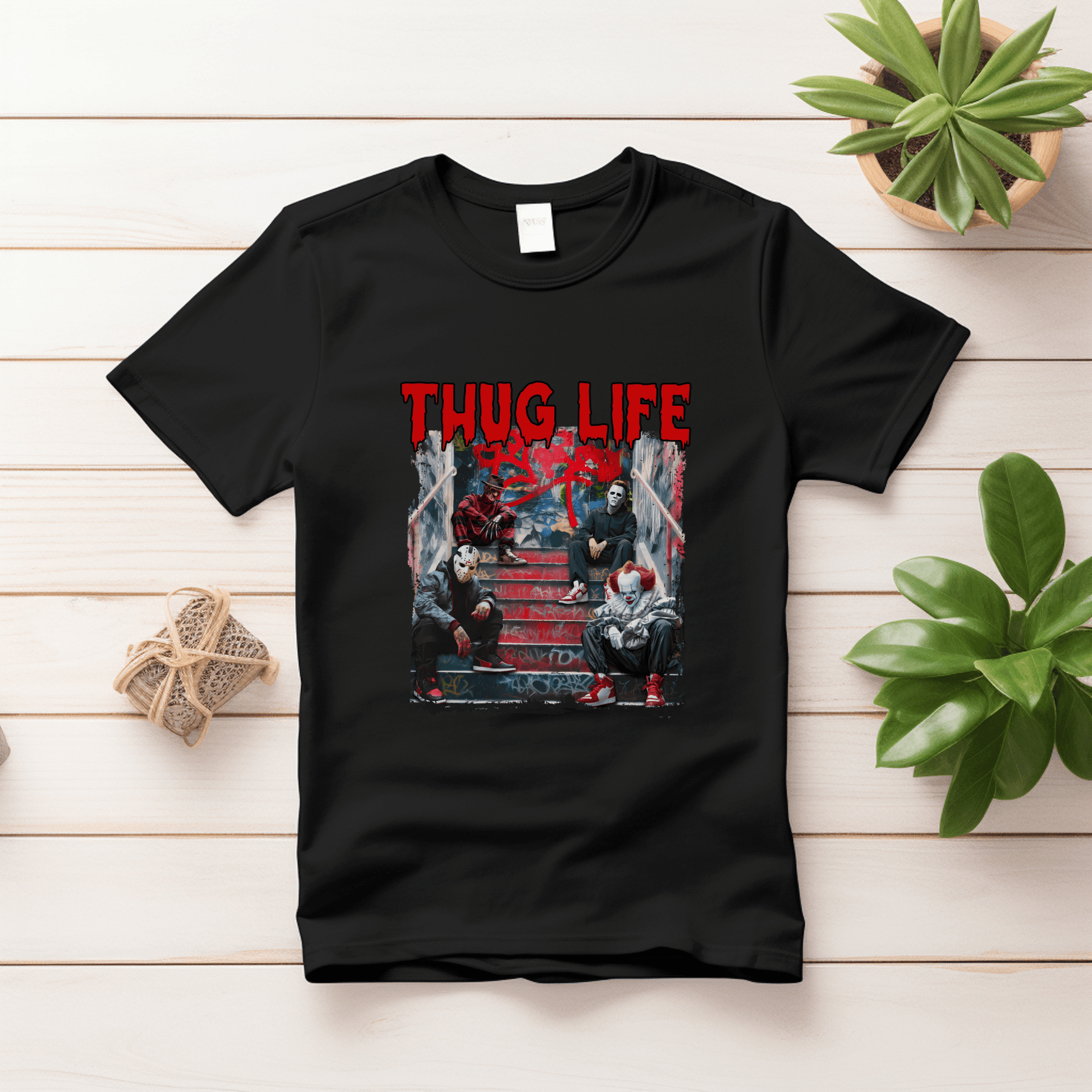 Thug Life Horror Movie Tee or Crewneck Sweatshirt - Swain Co. Designs & Apparel