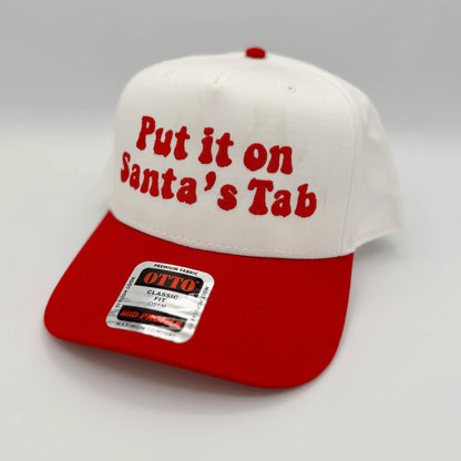 Put It On Santa’s Tab Embroidered Trucker Hat | Funny Christmas Hat | Holiday Trucker Hat | Santa Hat for Women | Cute Holiday Gift