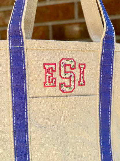 Personalized Monogram Tote Bag | Custom Initial Tote | Bridesmaid Gift | Bachelorette Party Bags | Beach Tote | Mom Bag | Canvas Tote