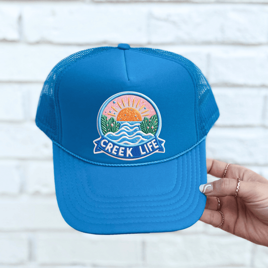 Creek Life Trucker Hat – Trucker Cap, River Hat, Lake Life Hat, Country Summer Hat, Outdoorsy Gift, Rustic Adventure Hat