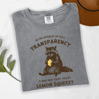 Raccoon Lemon Squeezy Graphic T-Shirt