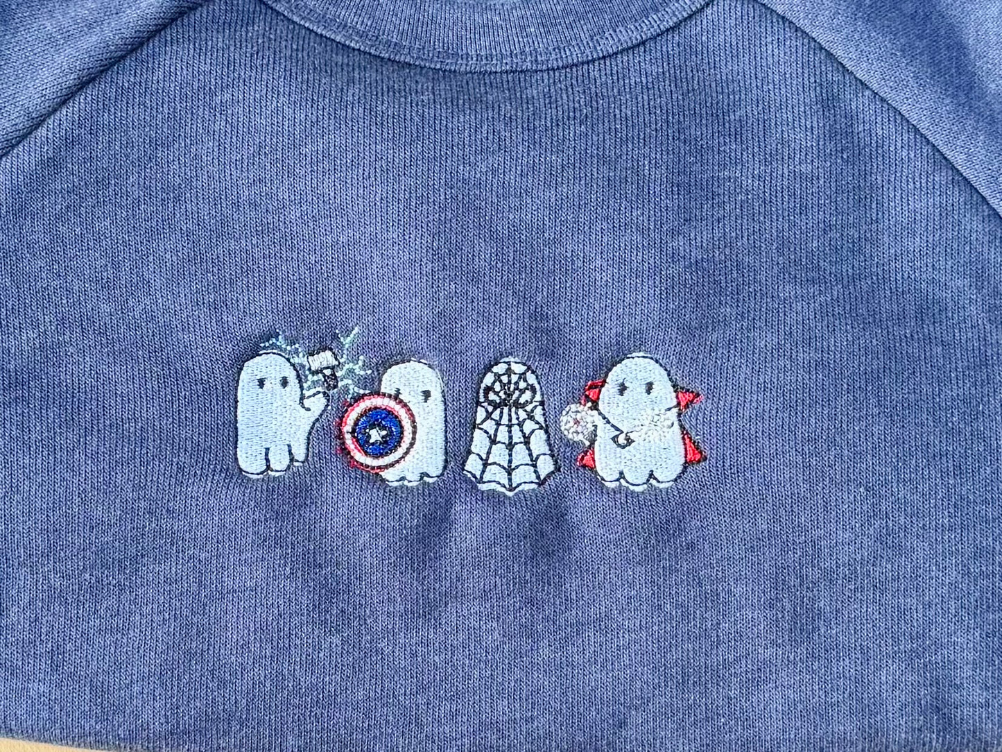 Superhero Ghost Crewneck Sweatshirt | Bella Canvas | Super Soft Halloween Sweatshirt
