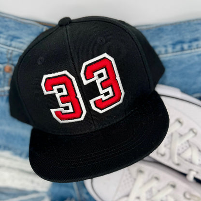Custom Puff Embroidered Number Hat | 3D Raised Stitch Baseball Cap | Personalized Sports Number Trucker Hat | Team Mom Game Day Cap