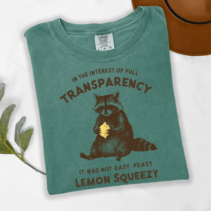 Raccoon Lemon Squeezy Graphic T-Shirt