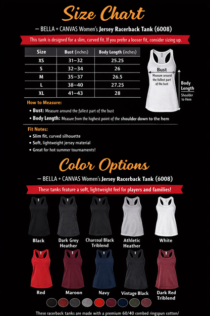 Colorado Blaze Softball Printed Racerback Tank