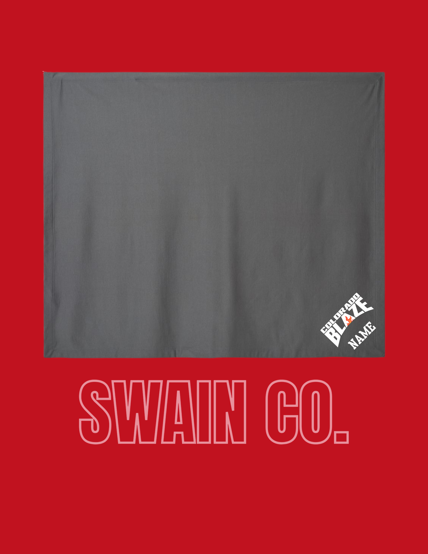 Colorado Blaze Softball Custom Embroidered Stadium Blanket