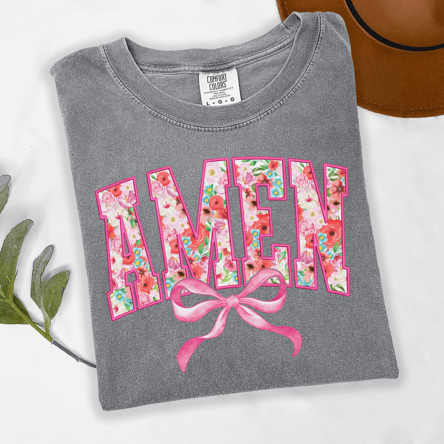 Floral Amen Bow  T-Shirt or Crewneck Sweatshirt