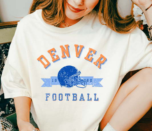 Denver Football Tee or Crewneck Sweatshirt - Swain Co. Designs & Apparel