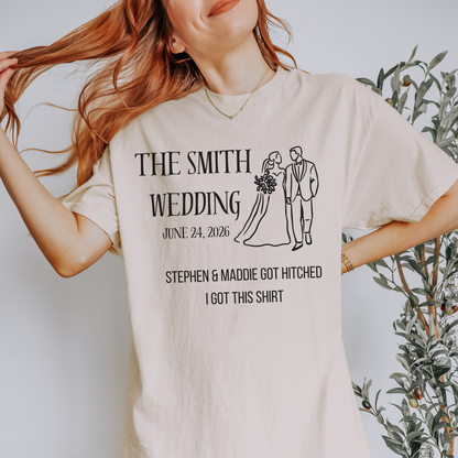 Wedding T-Shirt Toss Shirts | Personalized Wedding Reception Shirts | Custom Bride & Groom Name + Date Shirts | Wedding Party Toss Tees