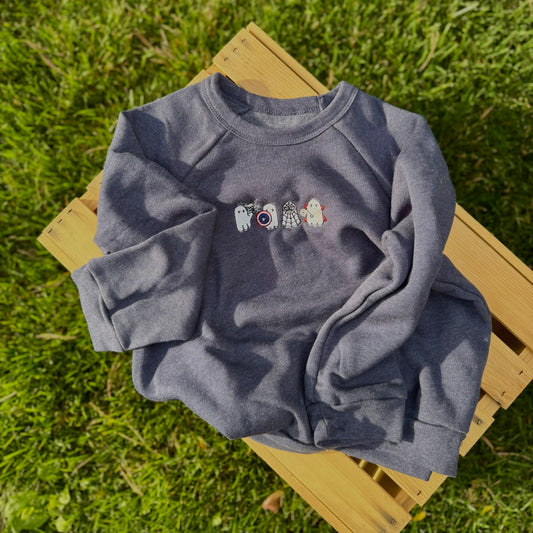 Superhero Ghost Crewneck Sweatshirt | Bella Canvas | Super Soft Halloween Sweatshirt