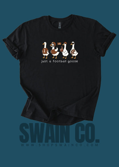 Football Goose T-Shirt | Funny Game Day Shirt for Adults & Kids | Cute Goose Football Graphic Tee