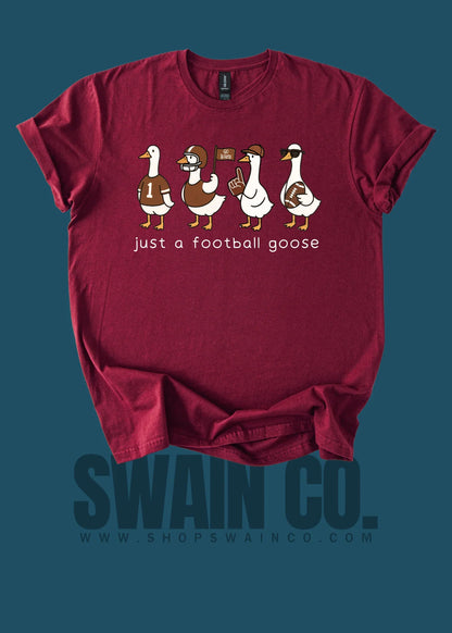 Football Goose T-Shirt | Funny Game Day Shirt for Adults & Kids | Cute Goose Football Graphic Tee