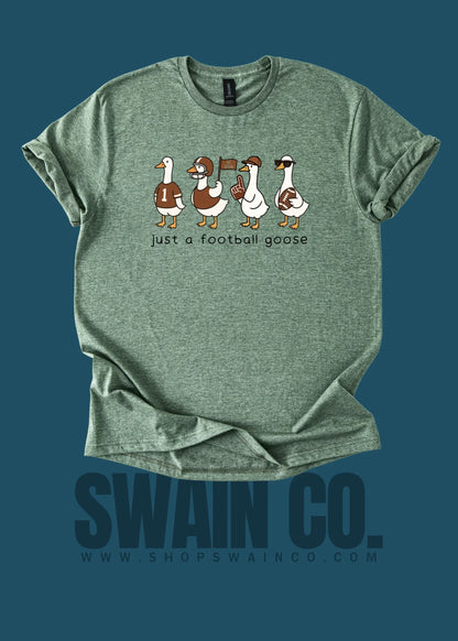 Football Goose T-Shirt | Funny Game Day Shirt for Adults & Kids | Cute Goose Football Graphic Tee