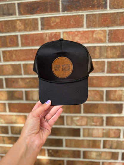 Dad Bods Get Nods Leather Patch Hat – Funny Trucker Hat for Men – Foam Otto or Two-Tone Twill Hat – Grillin’ & Chillin’ Dad Gift