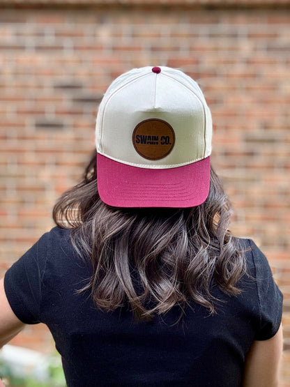 Swain Co. Leather Patch Trucker Hat – Classic Logo Cap