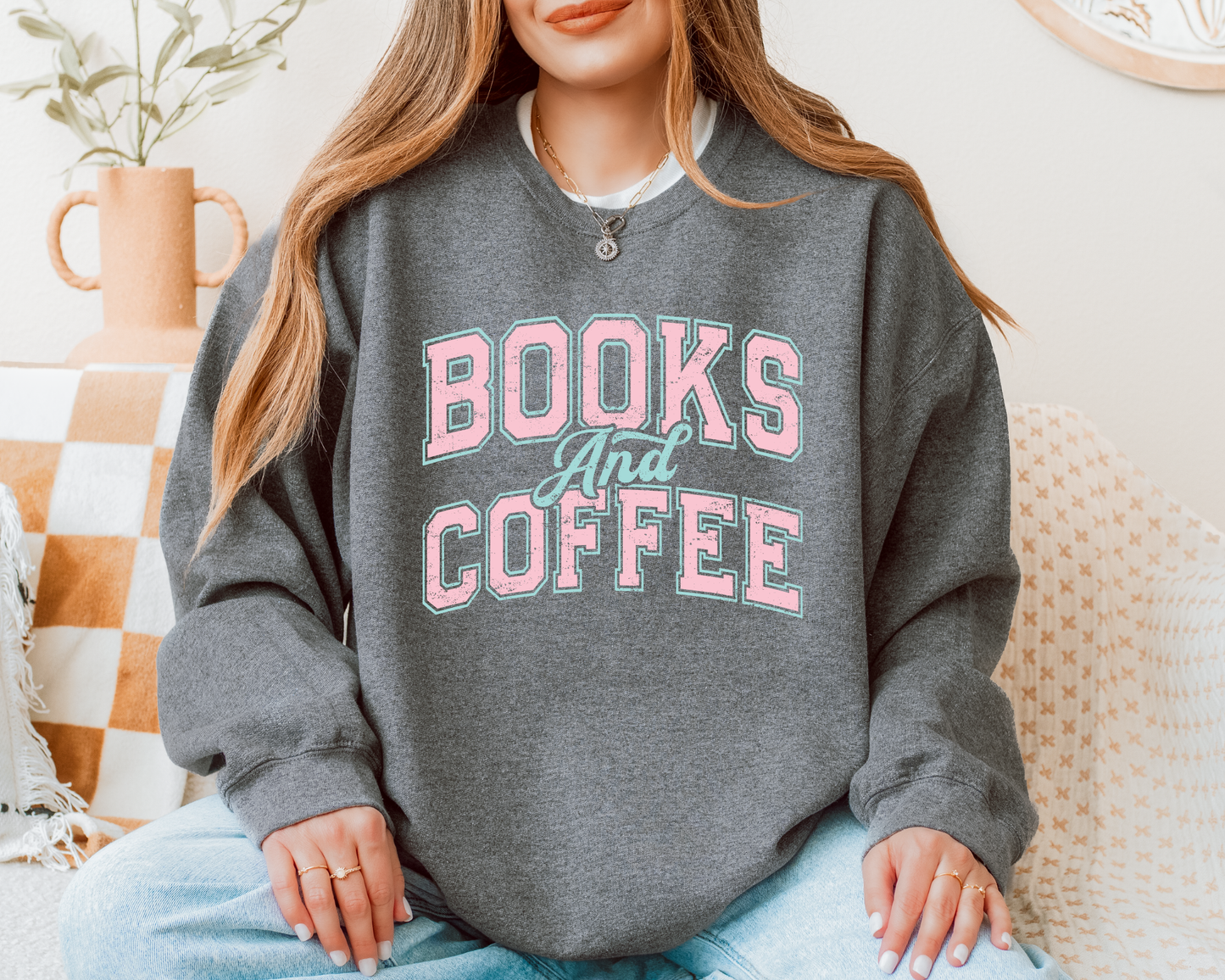 Dark grat sweatshirt for book lovers