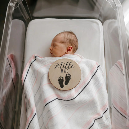 Custom Baby Arrival Announcement Sign, Baby Name With Birth Stats, Personalized Baby Announcement Sign, Sign for Hospital