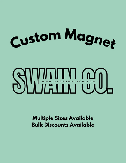 Custom Business Logo Magnet | Flat Fridge Magnet | Personalized Business Promo | Brand Swag | Small Business Marketing | Customizable Magnet