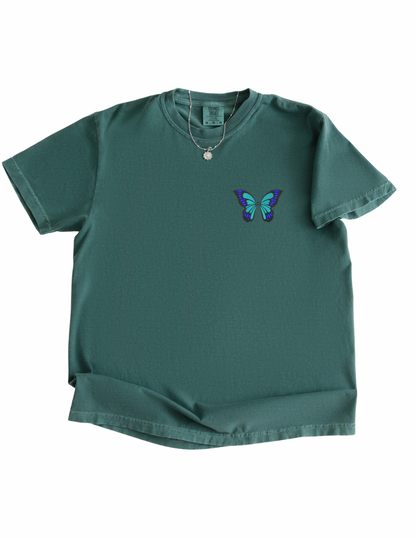 Embroidered Semicolon Butterfly Shirt or Sweatshirt | Mental Health Awareness Tee| Suicide Prevention September