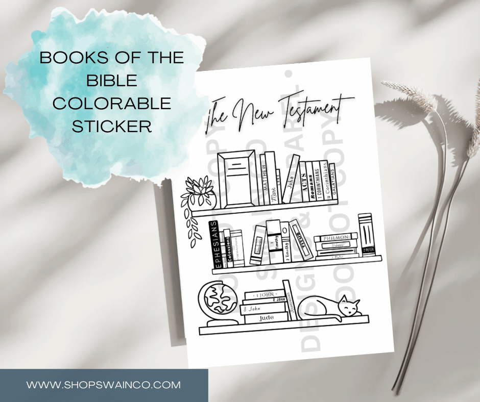 5” x 8” Bible Coloring Tracker Sticker Set - Swain Co. Designs & Apparel