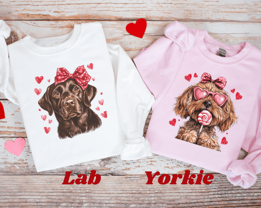 Dog Valentine’s Day Crewneck Sweatshirt