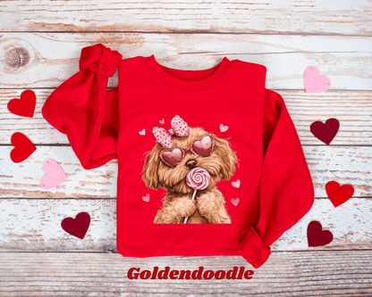 Dog Valentine’s Day Crewneck Sweatshirt