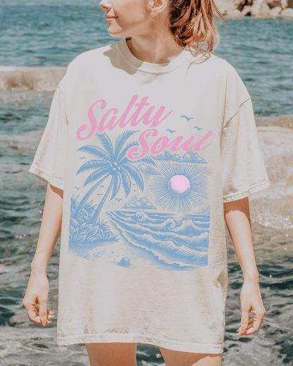 Salty Soul Beach Oversized T-Shirt