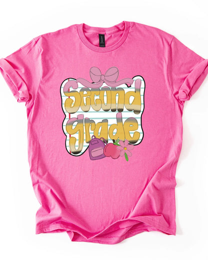 Back to School Shirt – First Day of School Tee – Preschool to 5th Grade Shirt – Youth & Toddler Sizes – Grade Level T-Shirt