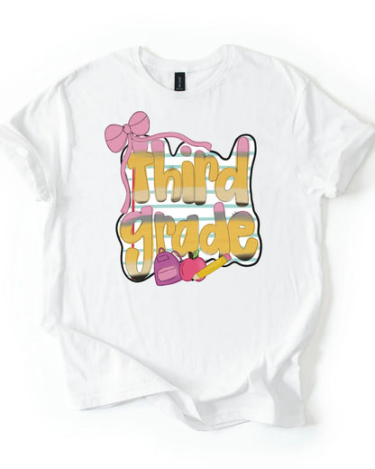 Back to School Shirt – First Day of School Tee – Preschool to 5th Grade Shirt – Youth & Toddler Sizes – Grade Level T-Shirt