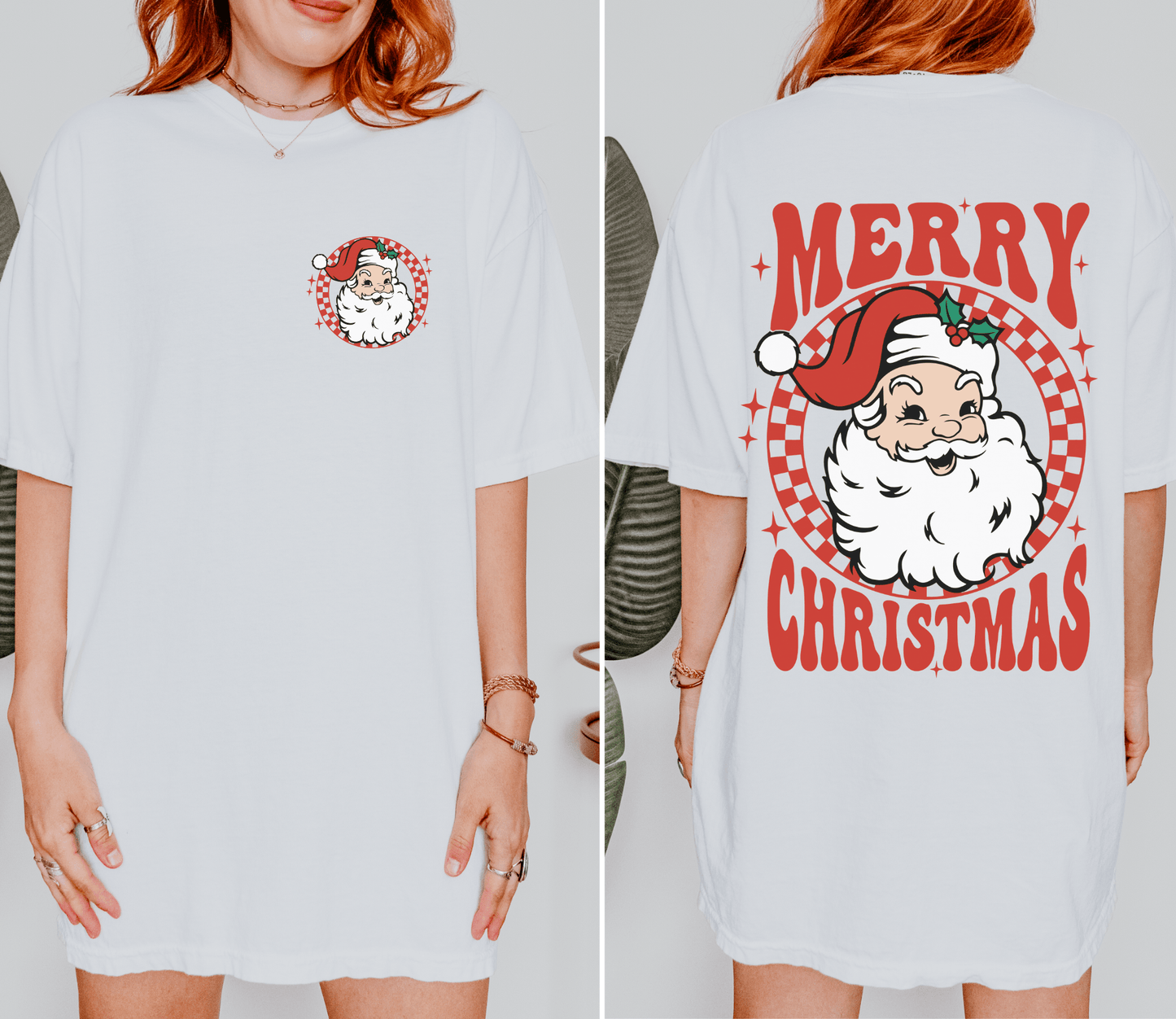 Merry Christmas Santa Tee or Crewneck Sweatshirt - Swain Co. Designs & Apparel